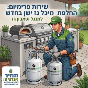 שירות פרימיום חיבור מיכל גז חדש